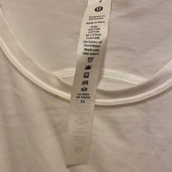 Lululemon White Muscle Tank with Transformation Ties - Picture 2 of 5